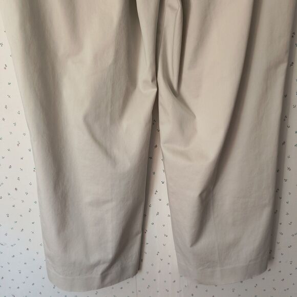 LL Bean Khaki Pants NEW Womens 20 Petite Tan Side Zip Cotton Stretch Pockets - Picture 8 of 13